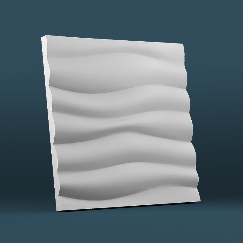 3D гипсовая панель Волна горизонтальная крупный рельеф