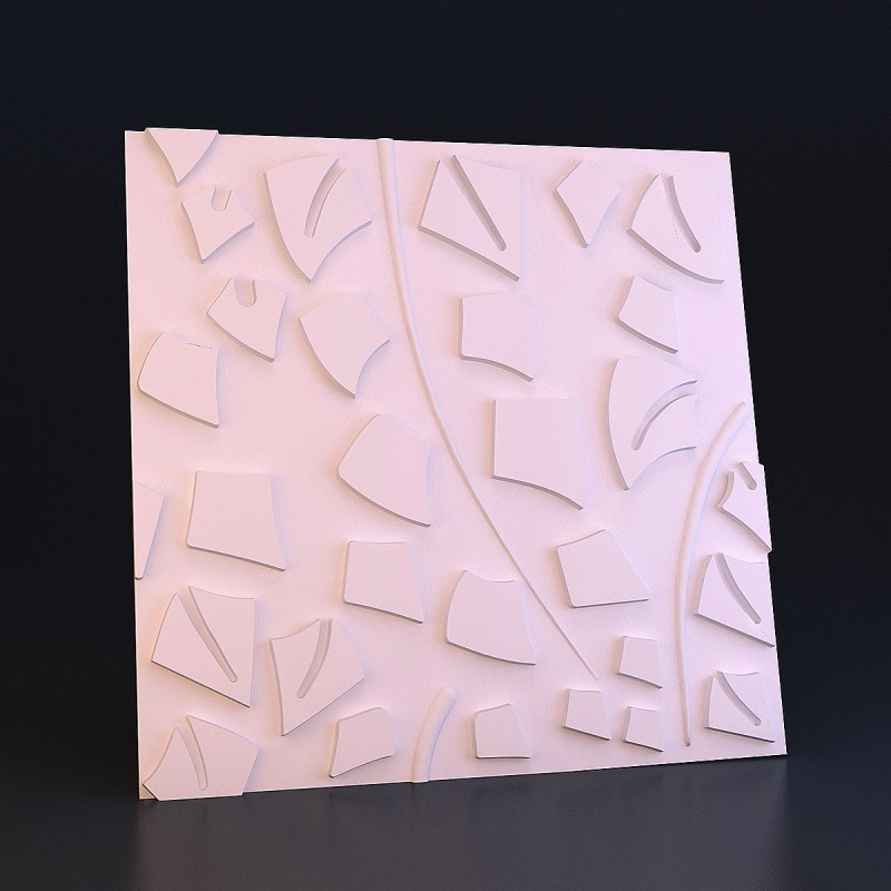 3D гипсовая панель Листики